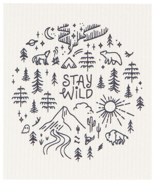 Stay Wild - Swedish Dishcloth