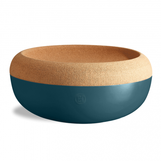 Emile Henry Large Storage Bowl w Cork Lid - Feu Doux