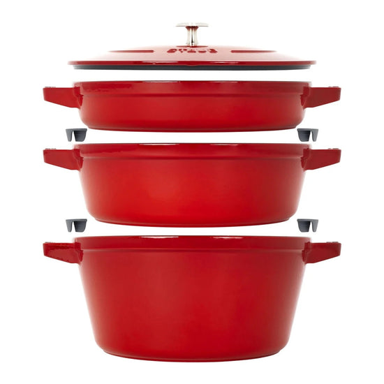 Staub 4pc Stackable Set - Cherry